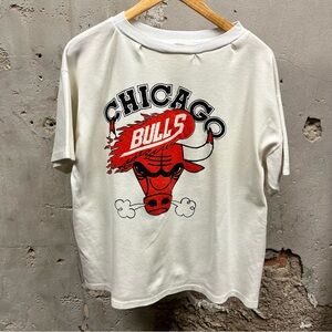 Vintage Early 90s Chicago Bulls Reworked Knit Bull Logo Crewneck Shirt XL Jordan